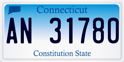 CT license plate AN31780