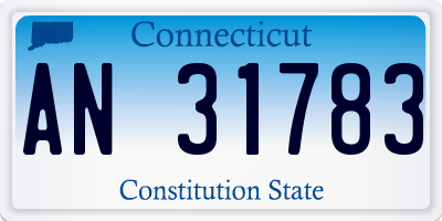 CT license plate AN31783