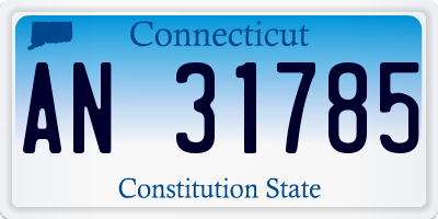 CT license plate AN31785