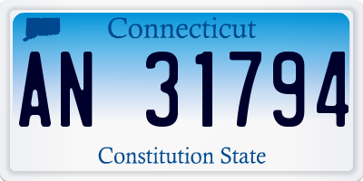 CT license plate AN31794