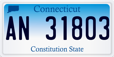 CT license plate AN31803