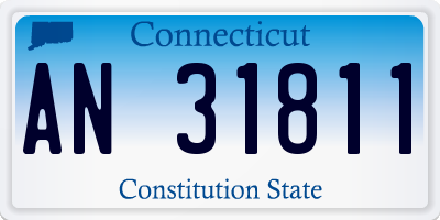 CT license plate AN31811