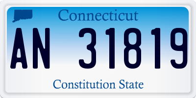 CT license plate AN31819