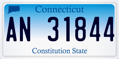 CT license plate AN31844