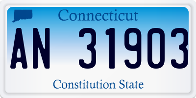 CT license plate AN31903