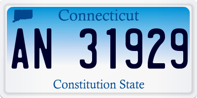 CT license plate AN31929