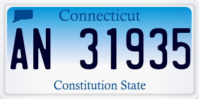 CT license plate AN31935