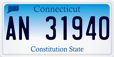 CT license plate AN31940