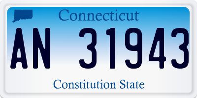 CT license plate AN31943