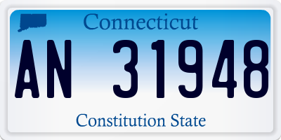 CT license plate AN31948