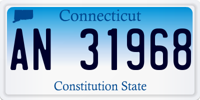 CT license plate AN31968
