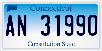 CT license plate AN31990