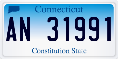 CT license plate AN31991