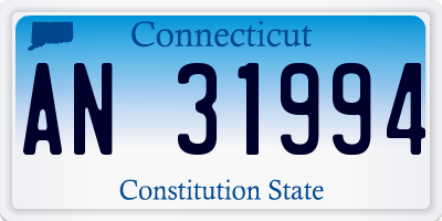 CT license plate AN31994