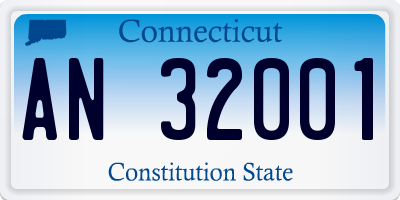 CT license plate AN32001