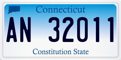 CT license plate AN32011