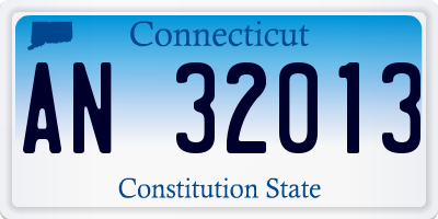 CT license plate AN32013