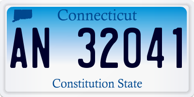CT license plate AN32041