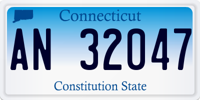 CT license plate AN32047