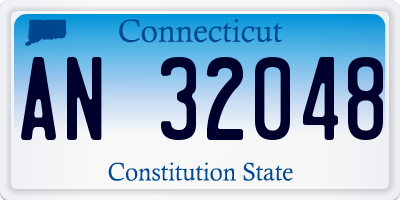 CT license plate AN32048