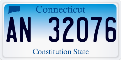 CT license plate AN32076