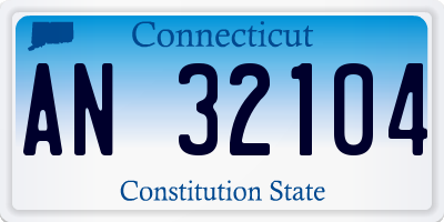 CT license plate AN32104
