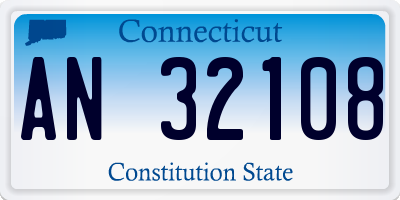 CT license plate AN32108