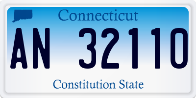 CT license plate AN32110
