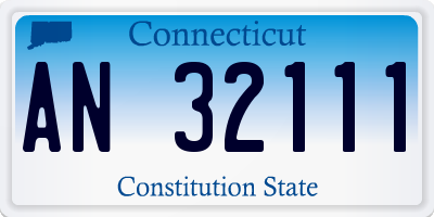 CT license plate AN32111