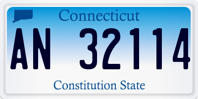 CT license plate AN32114