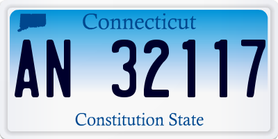 CT license plate AN32117