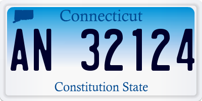 CT license plate AN32124