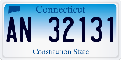 CT license plate AN32131