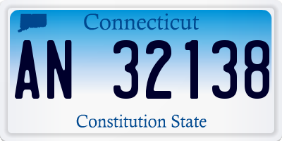 CT license plate AN32138