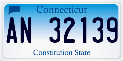 CT license plate AN32139