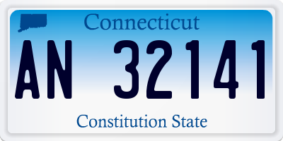 CT license plate AN32141