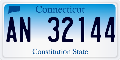 CT license plate AN32144