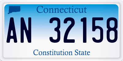 CT license plate AN32158
