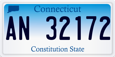 CT license plate AN32172