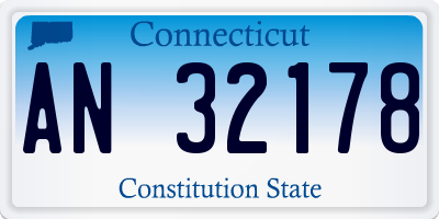 CT license plate AN32178