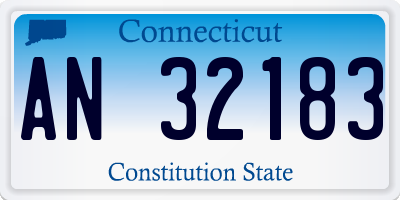 CT license plate AN32183