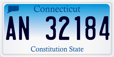 CT license plate AN32184