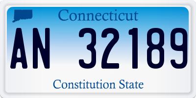 CT license plate AN32189