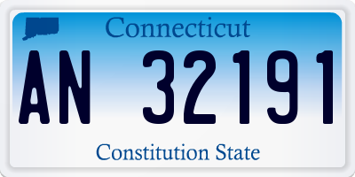 CT license plate AN32191