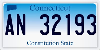 CT license plate AN32193