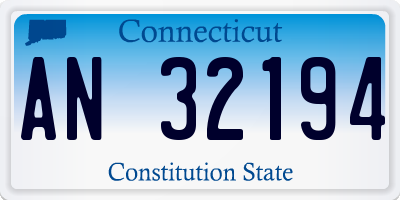 CT license plate AN32194