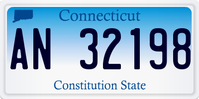 CT license plate AN32198