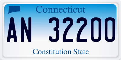 CT license plate AN32200