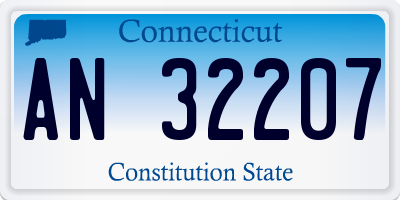 CT license plate AN32207