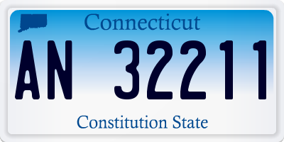CT license plate AN32211